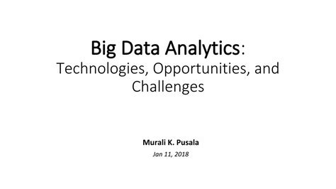 Pdf Big Data Analytics Challenges Information Technologyvvr