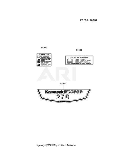 Kawasaki Fd D Bs Stroke Engine Fd D Parts Diagram For Label