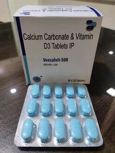 Calcuim Carbonate 1250mg Eq To Elemental Calcium 500mg Vitamin D3 250iu At Rs 70 Box Calcium