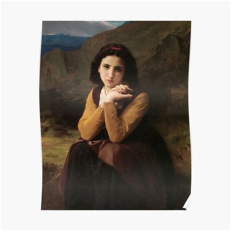 Mignon William Adolphe Bouguereau Poster By Lexbauer Redbubble