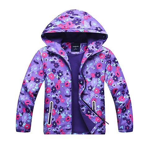 MGEOY Big Kids' Waterproof Lined Raincoat, Lightweight Windbreaker for ...