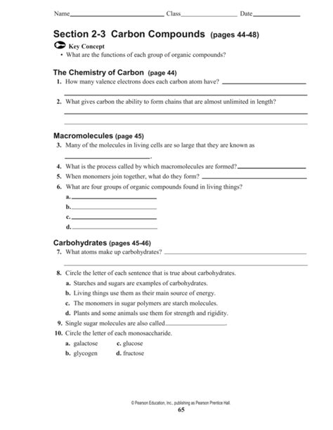 Prentice Hall Biology Worksheets — Db