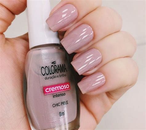 Nude Rosado Colorama Esmalte Unhas Pinterest