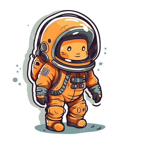 Espacio Ilustración Lindo Pequeño Astronauta Dibujos Animados Diseño