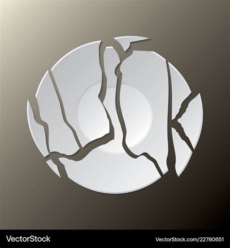 Broken Plate Royalty Free Vector Image Vectorstock