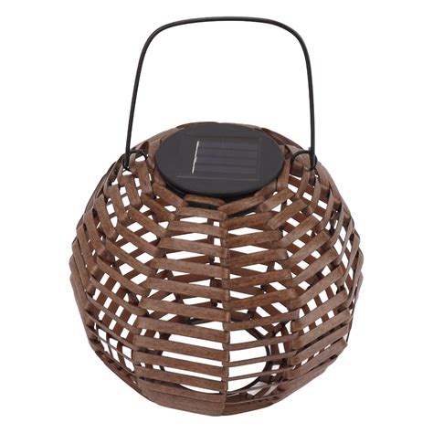 Rattan Solar Lantern Outdoor Led Hanging Lantern Waterproof Landscape