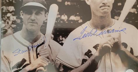 Ted Williams Stan Musial Signed Picture For In Waterloo Ne For