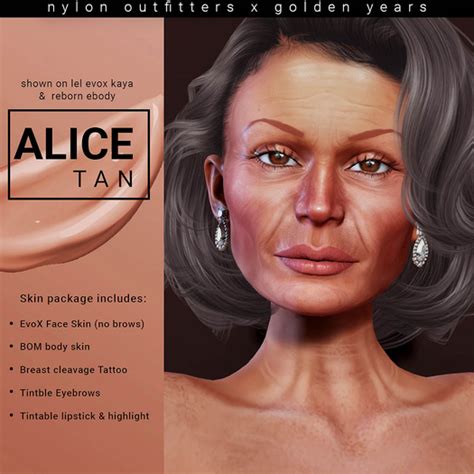 Second Life Marketplace No Golden Years Alice Skin Tan