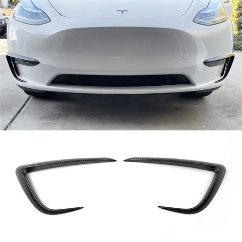 Buy Fit Tesla Model Y Fog Light Trim Spoiler Front Fog Light Cover