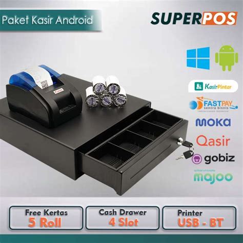 Jual Paket Kasir Android Printer Drawer Original Murah Harga Diskon