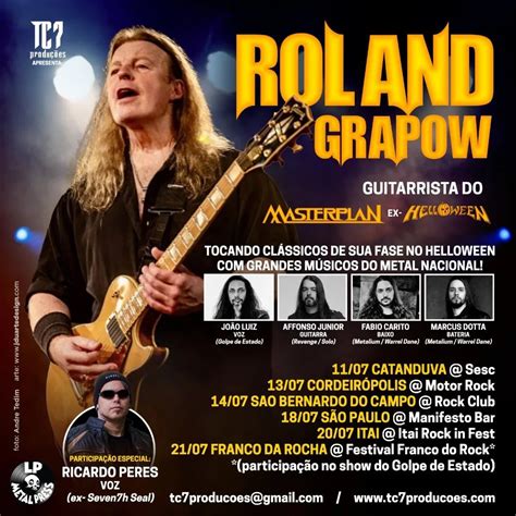 Roland Grapow Guitarrista Do Masterplan E Ex Helloween Retorna Ao