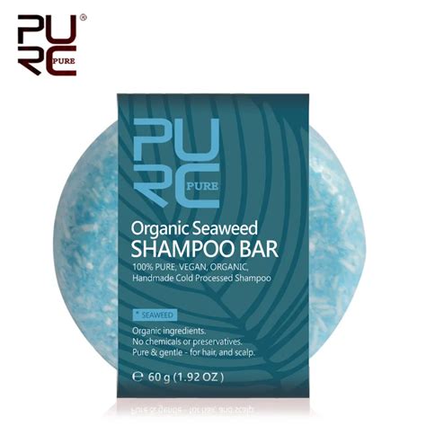 Purc Organic Seaweed Handmade Hair Shampoo Bar Cold Processed Solid