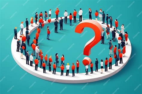 3d Crowd Of People With Question Mark Choice Problem Solving Concept