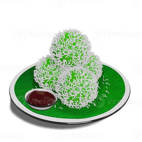 Indonesian Food Klepon Healthy Fresh And Sweet Dessert From Indonesia