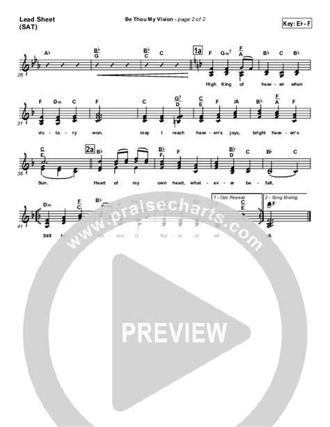 Be Thou My Vision Sheet Music PDF PraiseCharts Traditional Hymn