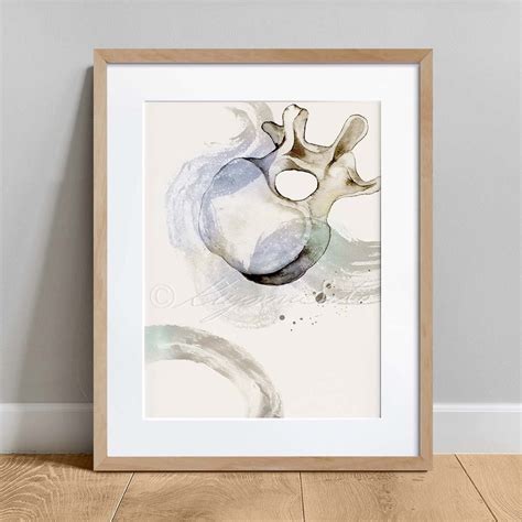 lumbar vertebra abstract art orthopedics art science art poster
