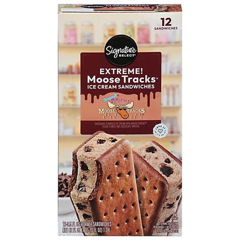 Signature Select Ice Cream Sandwiches Extreme Moose Tracks 12 35 Fl