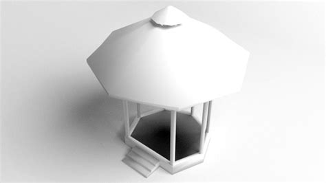 Octagonal Gazebo 3d Model Cgtrader