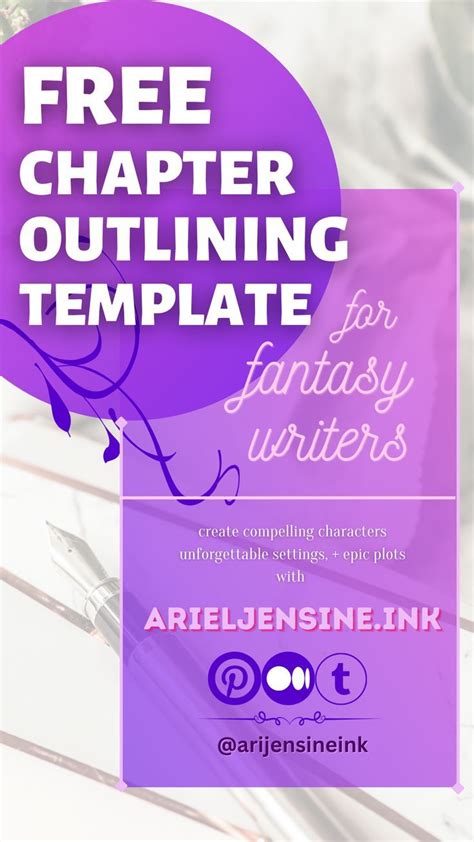 Free Chapter Outlining Template For Fantasy And Creative Writers