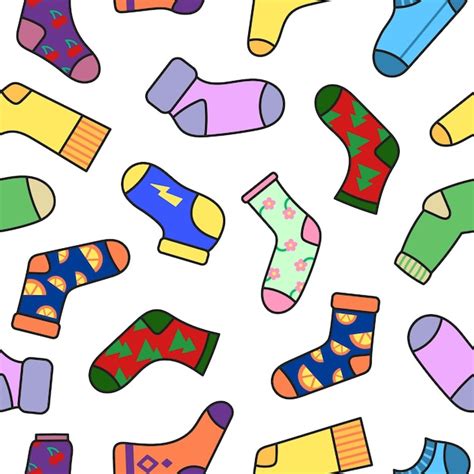 Premium Vector Variety Socks Seamless Pattern