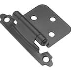 Liberty Matte Black Self Closing Overlay Cabinet Hinge 1 Pair H0103AZ