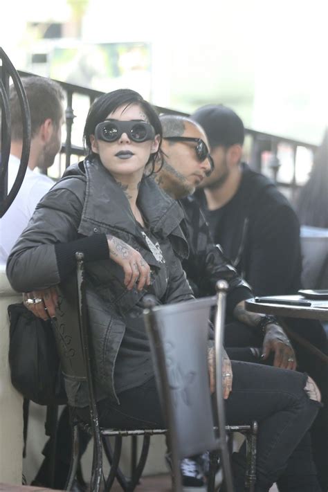 Kat Von D And Rafael Reyes Out For Lunch At Utah Cafe In Los Angeles