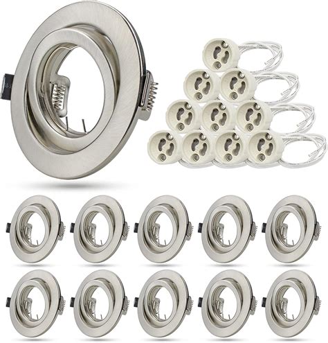 Unikcst X Gu Downlights Tilt Led Recessed Lighting Brushed Chrome