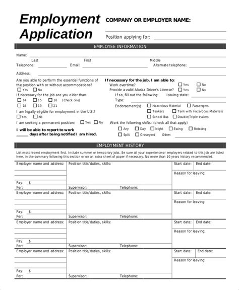 Free Sample Employment Templates In Ms Word Pdf Hot Sex Picture