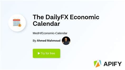 The Dailyfx Economic Calendar · Apify