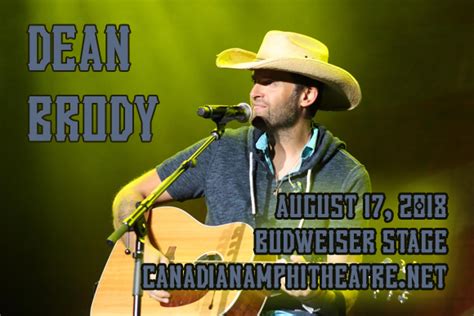 Dean Brody Tickets 17 August 2018 Budweiser Stage