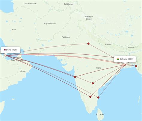 All Flight Routes From Doha To Kolkata Doh To Ccu Flight Routes