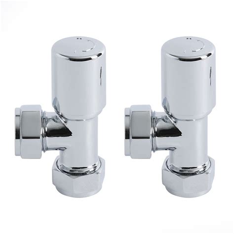 Milano Chrome Angled Radiator Valves Pair