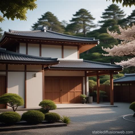 Exterior Images Of Japanese Homes With Carports Stable Diffusion Online