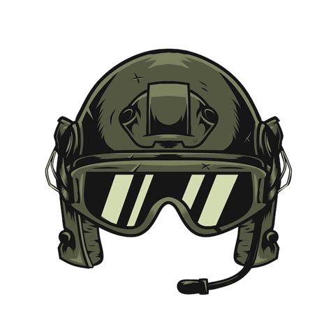 Ilustraci N De Vector De Casco Militar Vector Premium