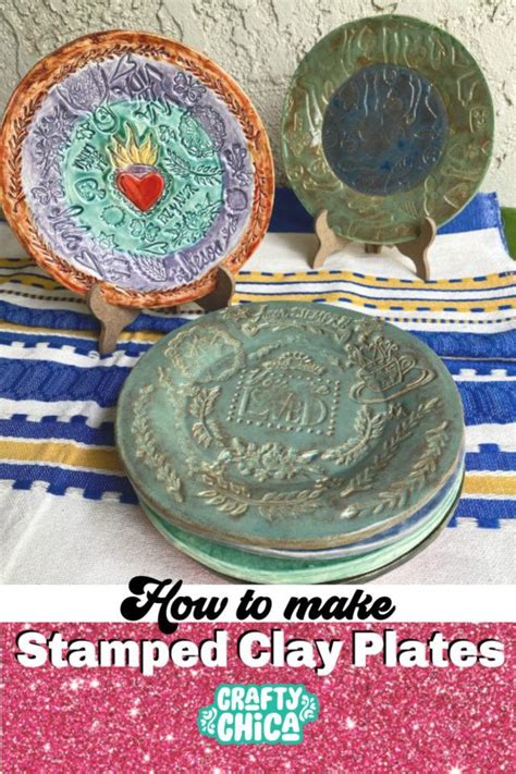 DIY Ceramics! Stamped Clay Plates - Crafty Chica