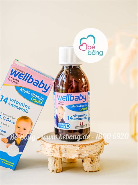 Vitamin Tổng Hợp Wellbaby Anh 150ml Trẻ Từ 6 Tháng đến 4 Tuổi Bé Bồng