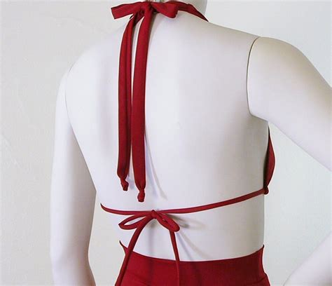 Marilyn Halter And High Waist Bottom Bikini In Black Brown Etsy