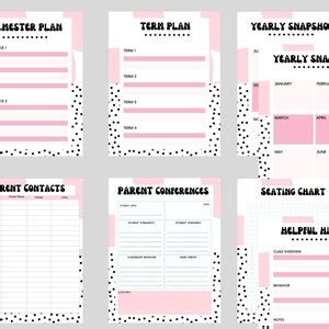 Retro Teacher Printable Planner 2024 2025 Academic Planner Instant