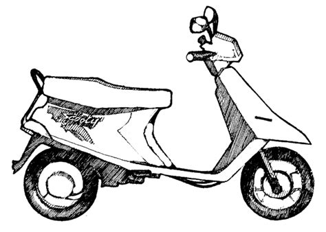 Coloriages Scooter Transport Album De Coloriages