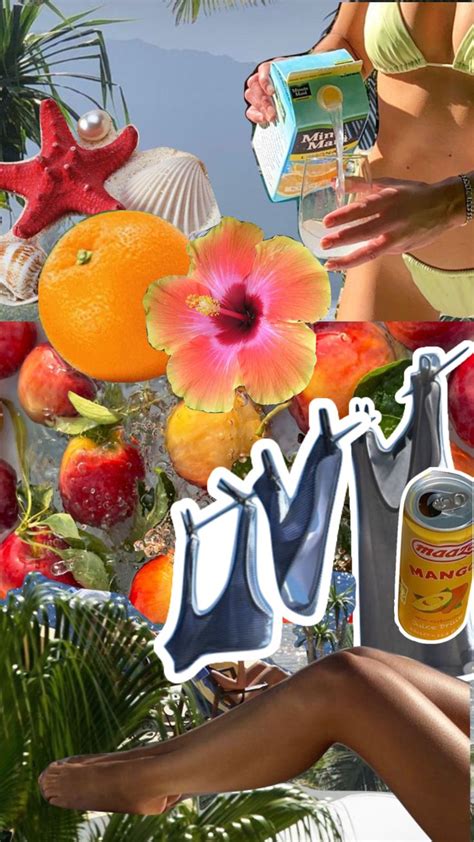 Aesthetic Moodboard Vintage Love Collage Summer Tropical Cmbyn