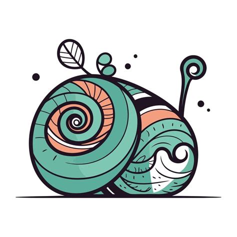 Premium Vector Snail Vector Illustration Hand Drawn Doodle Cartoon Style