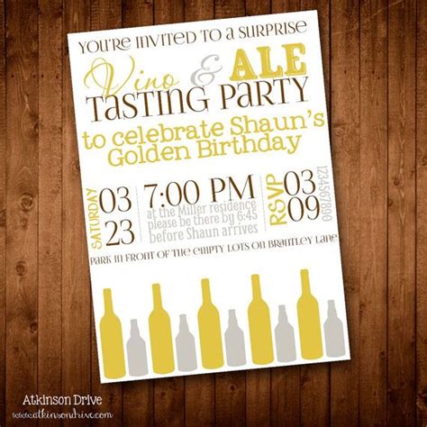 Printable Beer And Wine Tasting Party Invitation By Atkinsondrive