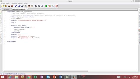 Algoritmo Serie De Números Sumatoria y Promedio Pseint YouTube