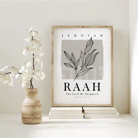 Hebrew Names Of God Set Of Wall Art Prints Bible Verse Etsy