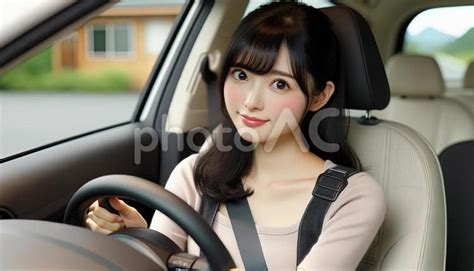 車を運転する女性 No 28382854｜写真素材なら「写真ac」無料（フリー）ダウンロードok