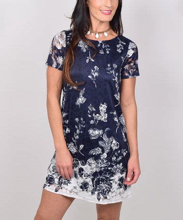 Look At This Zulilyfind Navy White Floral Sheath Dress Zulilyfinds