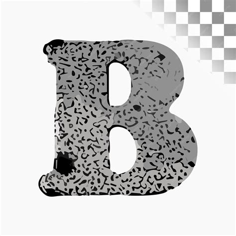 Premium Vector B Letter Design Stylish Font Sponge Paint Alphabet