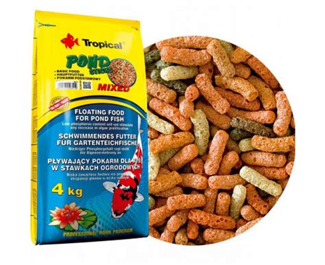 Корм для карпа кои и золотых рыбок Tropical Pond Sticks Mixed 50 литров ...
