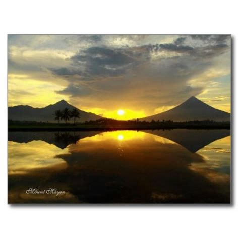 Sunset in Mount Mayon, Philippine Postcard | Panorama Postcards - No Minimum Quantity | Zazzle