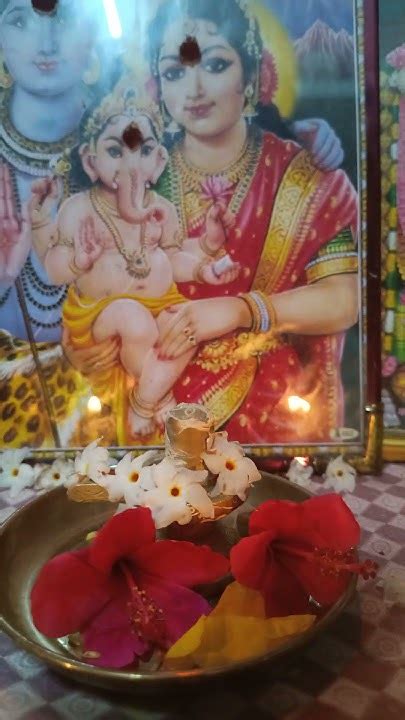 20 May 2024 Om Namah Shivaya 🕉️ Om Ganapati 🕉️ Daily Pooja With Parijata Flowers🌸trendingshorts